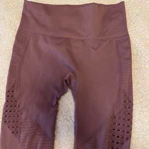 Purple high waisted gym leggings